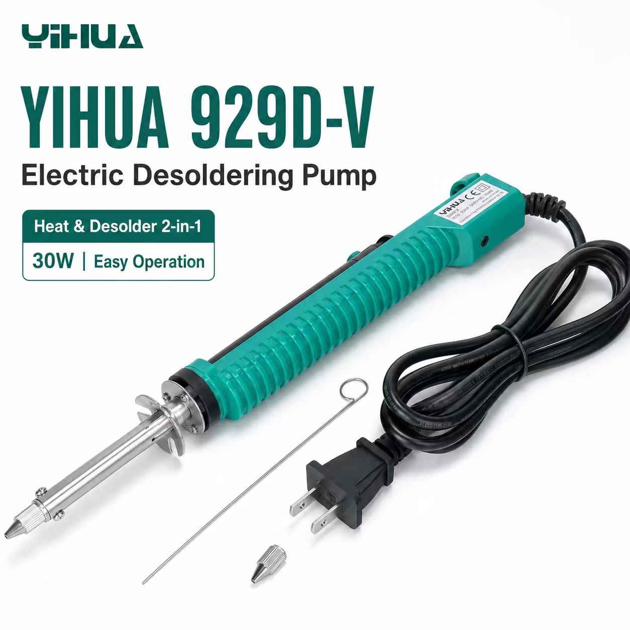 YIHUA 929D‑V 30W 2‑in‑1 Electr - đánh giá và giá Desoldering Pump Electric Vacuum Station